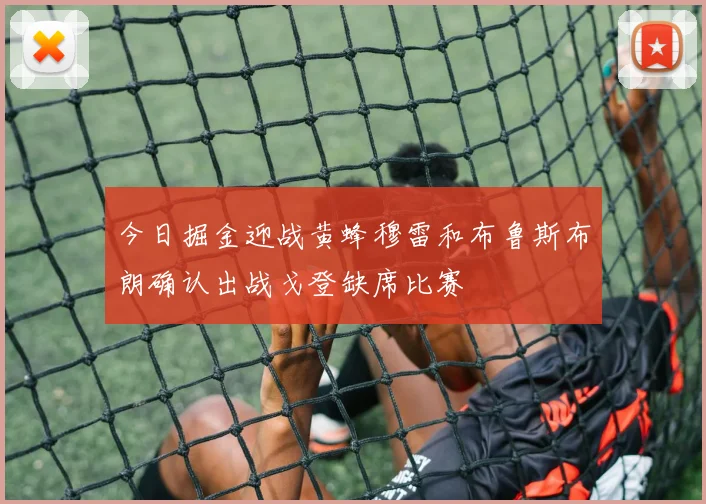 今日掘金迎战黄蜂穆雷和布鲁斯布朗确认出战戈登缺席比赛