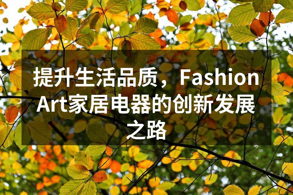 提升生活品质,FashionArt家居电器的创新发展之路